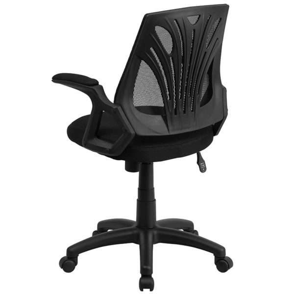 Nice Mid-Back Designer Mesh Swivel Task Office Chair with Open Arms Built-In Lumbar Support office chairs near  Leesburg at Capital Office Furniture