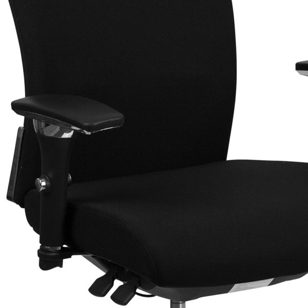 Nice HERCULES Series 24/7 Intensive Use 300 lb. Rated Fabric Multifunction Ergonomic Office Chair with Seat Slider Mid-Back Design office chairs near  Altamonte Springs at Capital Office Furniture
