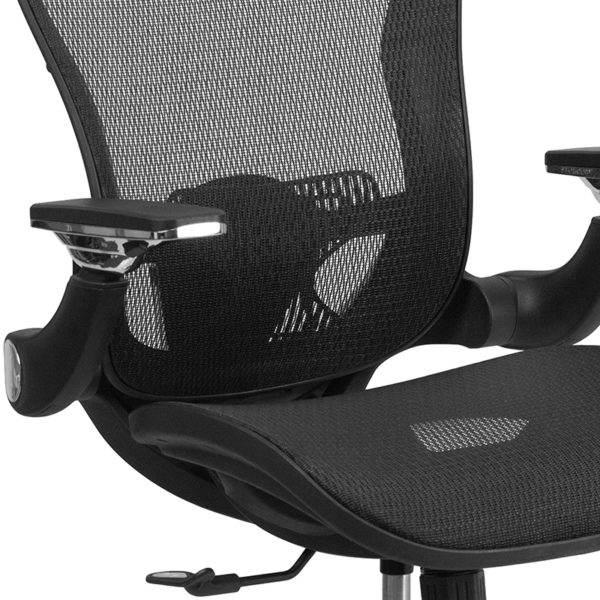 New office chairs in black w/ Tilt Tension Adjustment Knob adjusts the chair's backward tilt resistance at Capital Office Furniture near  Daytona Beach at Capital Office Furniture