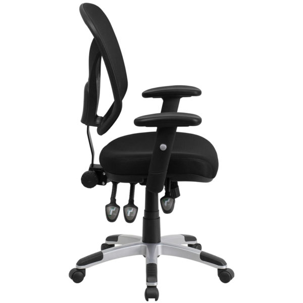Nice Mid-Back Mesh Multifunction Swivel Ergonomic Task Office Chair with Adjustable Arms Built-In Lumbar Support office chairs near  Casselberry at Capital Office Furniture