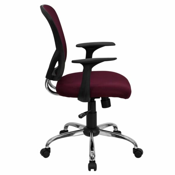 Nice Mid-Back Mesh Swivel Task Office Chair with Base and Arms Built-In Lumbar Support office chairs near  Daytona Beach at Capital Office Furniture