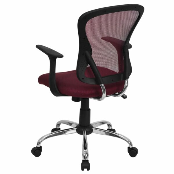 Shop for Burgundy Mid-Back Task Chairw/ Ventilated Mesh Back near  Winter Garden at Capital Office Furniture