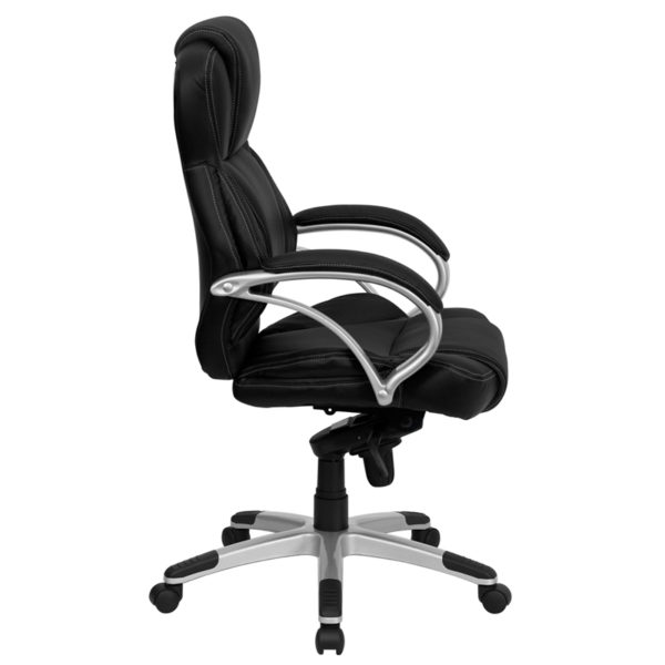 Nice High Back LeatherSoft Contemporary Executive Swivel Ergonomic Office Chair Built-In Lumbar Support office chairs near  Daytona Beach at Capital Office Furniture