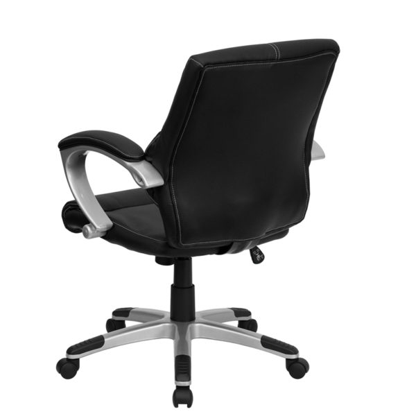 Shop for Black Mid-Back Leather Chairw/ Mid-Back Design near  Windermere at Capital Office Furniture