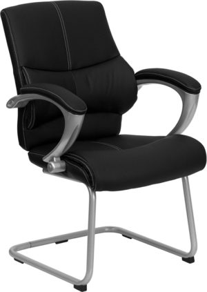Buy Executive Guest Office Chair Black Leather Side Chair near  Daytona Beach at Capital Office Furniture