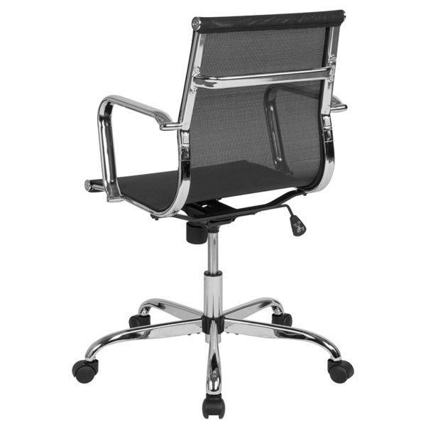 New office chairs in black w/ Tilt Tension Adjustment Knob adjusts the chair's backward tilt resistance at Capital Office Furniture near  Windermere at Capital Office Furniture