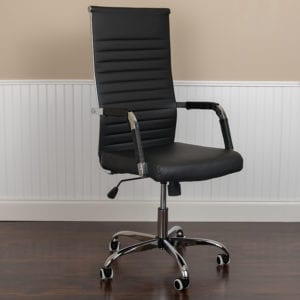 Buy Mid-Century Modern Executive Office Chair Black Leather Office Chair near  Lake Buena Vista at Capital Office Furniture