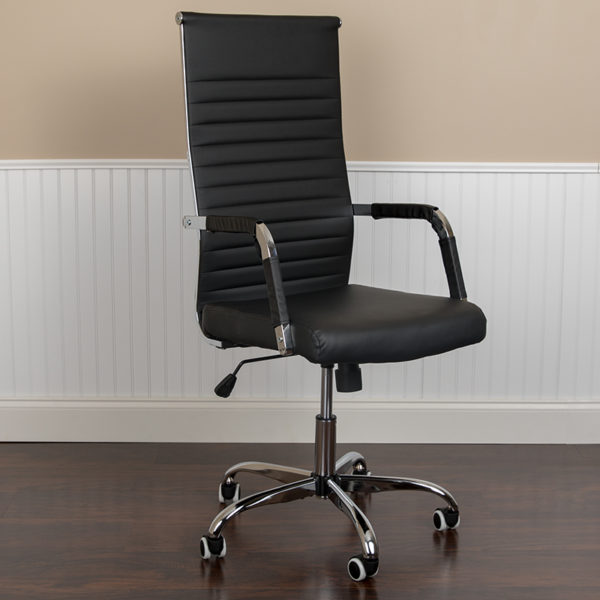 Buy Mid-Century Modern Executive Office Chair Black Leather Office Chair near  Leesburg at Capital Office Furniture
