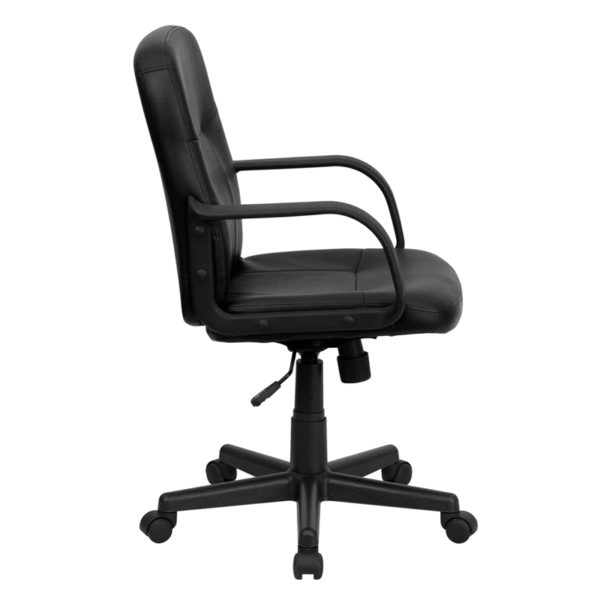 Nice Mid-Back Glove Vinyl Executive Swivel Office Chair with Arms Two-Piece Cushion office chairs near  Sanford at Capital Office Furniture