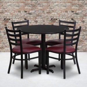 Buy Table and Chair Set 36RD BK Table-BG VYL Seat in  Orlando at Capital Office Furniture