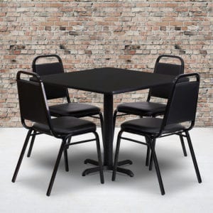 Buy Table and Chair Set 36SQ BK Table-Banquet Chair in  Orlando at Capital Office Furniture