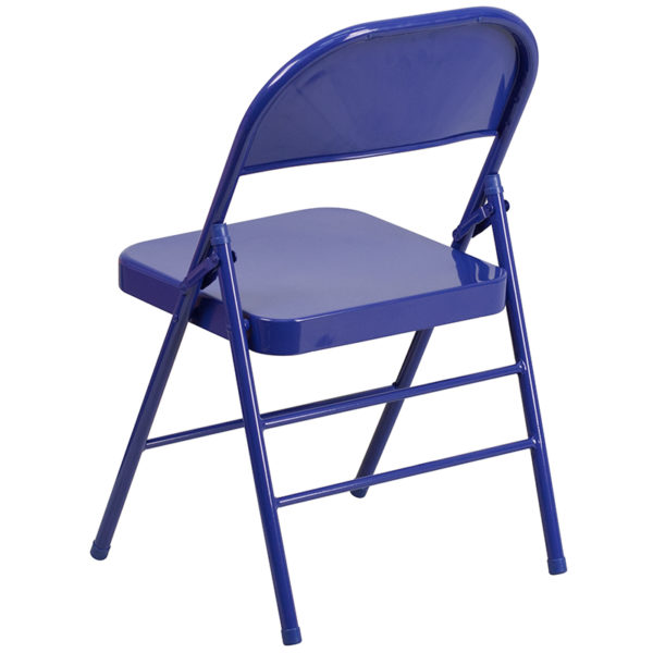 New folding chairs in blue w/ Cobalt Blue Frame Finish at Capital Office Furniture near  Winter Garden at Capital Office Furniture