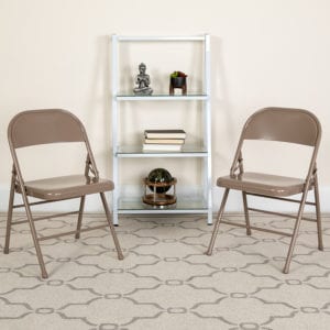 Buy Metal Folding Chair Beige Metal Folding Chair near  Kissimmee at Capital Office Furniture