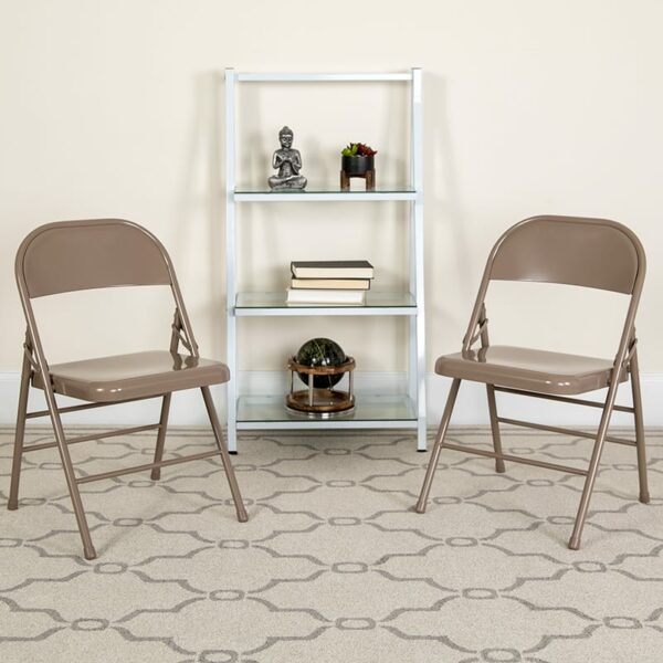 Buy Metal Folding Chair Beige Metal Folding Chair near  Winter Garden at Capital Office Furniture