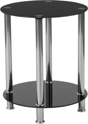 Buy Contemporary Style Black Glass End Table in  Orlando at Capital Office Furniture