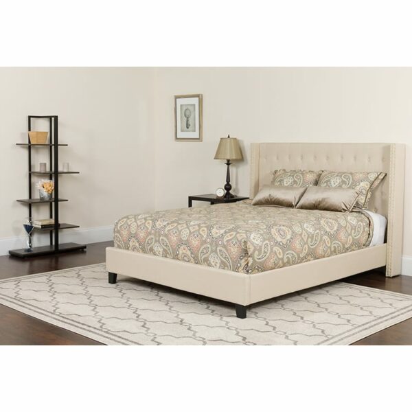 Buy Platform Bed Twin Platform Bed-Beige near  Clermont at Capital Office Furniture