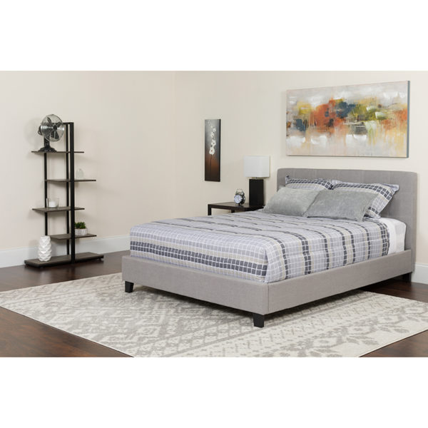 Buy Full Platform Bed and Mattress Set Full Platform Bed Set-Gray near  Kissimmee at Capital Office Furniture