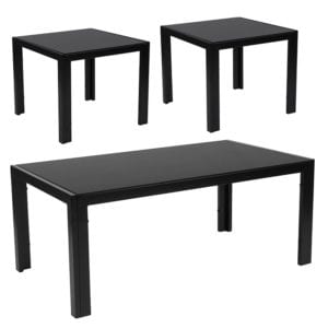Buy Contemporary Style Black 3PC Glass End/Coffee Set near  Sanford at Capital Office Furniture
