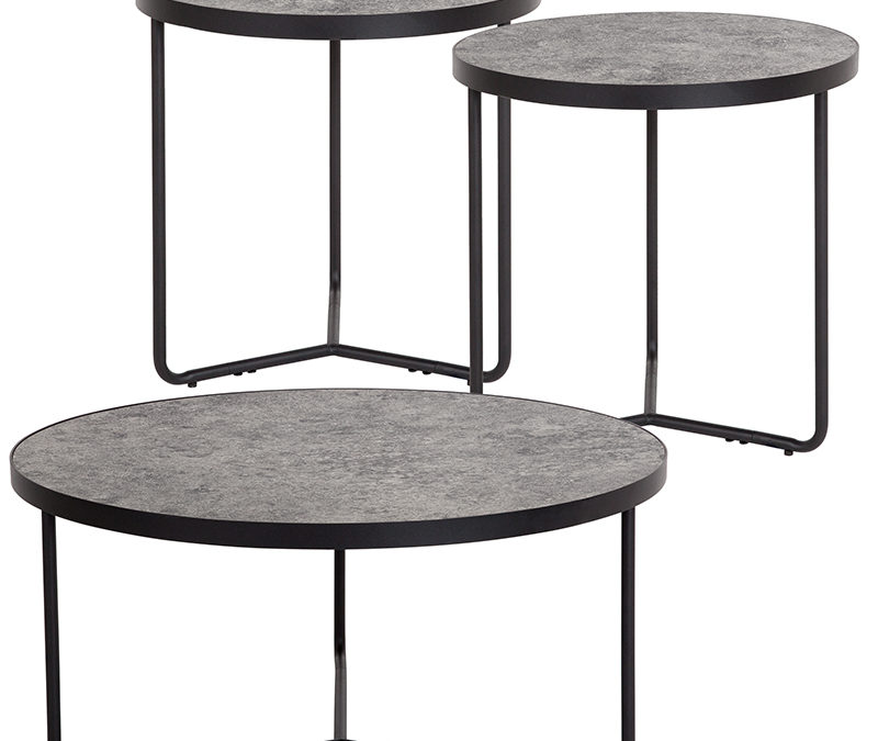 Providence Collection 3 Piece Round and End Table Set in Finish – Orlando