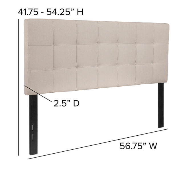Nice Bedford Tufted Upholstered Headboard in Fabric Headboard Size: 56.75"W x 2.5"D x 22"H bedroom furniture in  Orlando at Capital Office Furniture