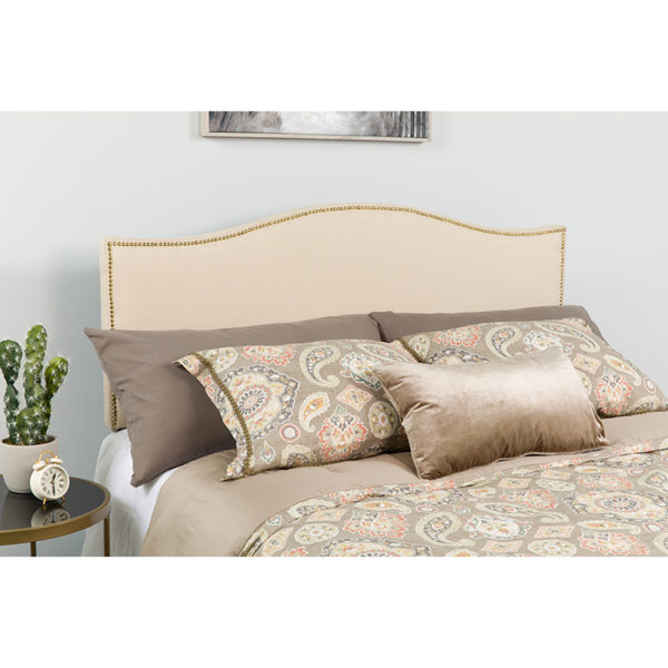 Buy Transitional Style Full Headboard-Beige Fabric near  Altamonte Springs at Capital Office Furniture