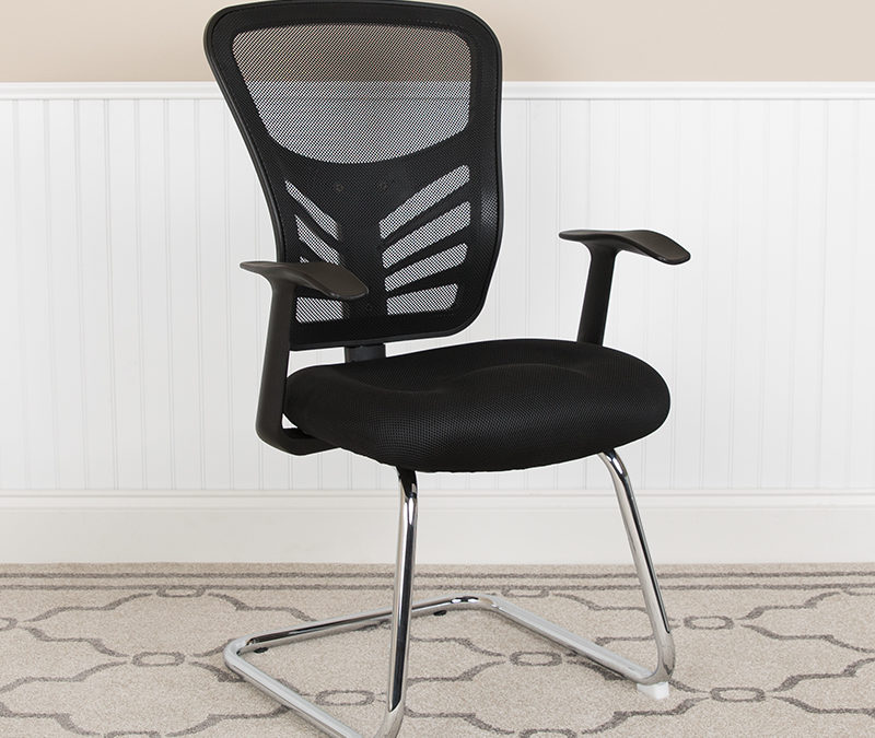 Mesh Side Reception Chair with Sled Base – Orlando
