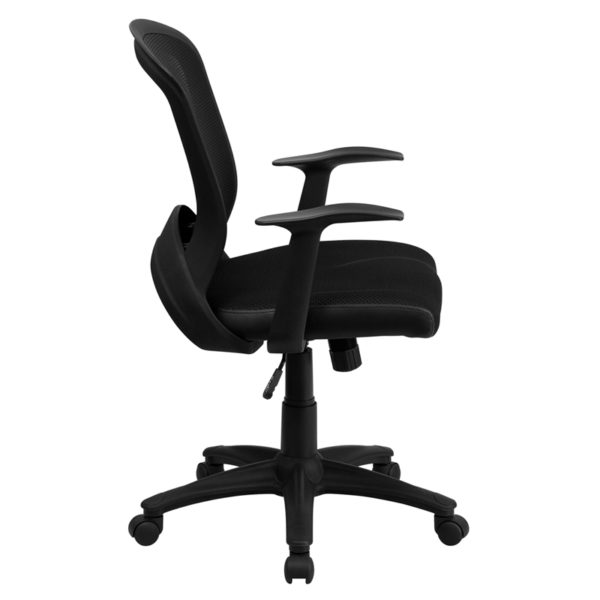 Nice Mid-Back Designer Mesh Swivel Task Office Chair with Arms Tilt Lock Mechanism rocks/tilts the chair and locks in an upright position office chairs in  Orlando at Capital Office Furniture