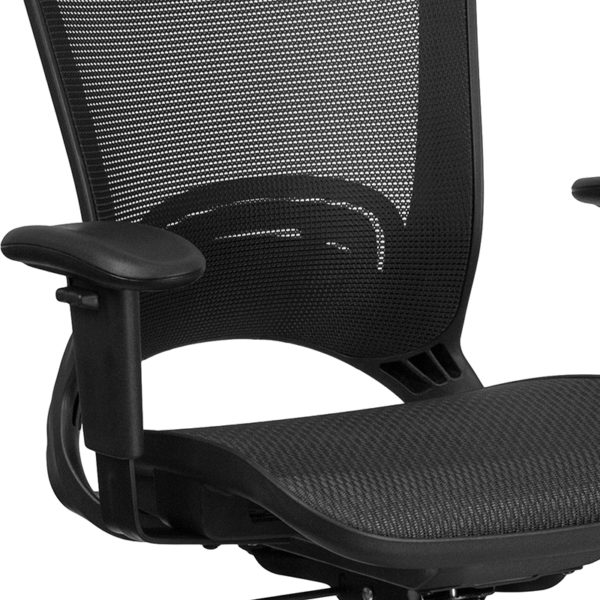 Nice Mid-Back Mesh Executive Swivel Office Chair with Adjustable Arms Built-In Lumbar Support office chairs near  Saint Cloud at Capital Office Furniture