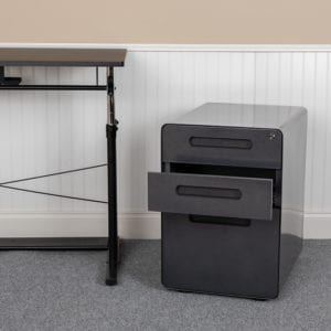 Buy Modern Black 3-Drawer Filing Cabinet - Ergonomic Mobile Design 3-Drawer Filing Cabinet-Black near  Casselberry at Capital Office Furniture