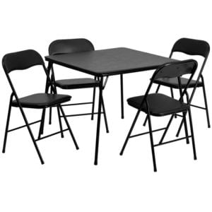 Buy Multipurpose Table Set 5PC Black Fold Card Table Set near  Windermere at Capital Office Furniture
