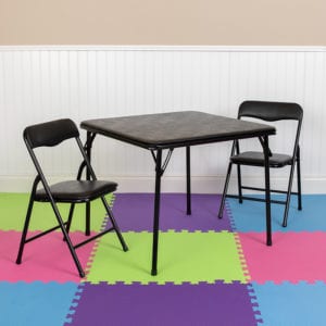 Buy Fully Assembled Kids Table and Chair Set Kids Black Folding Table Set near  Bay Lake at Capital Office Furniture