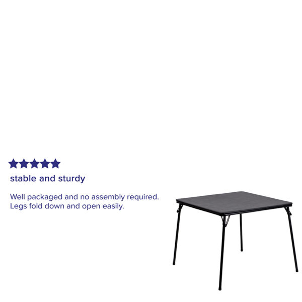 Shop for Black Folding Card Tablew/ Seats up to 4 Adults near  Saint Cloud at Capital Office Furniture
