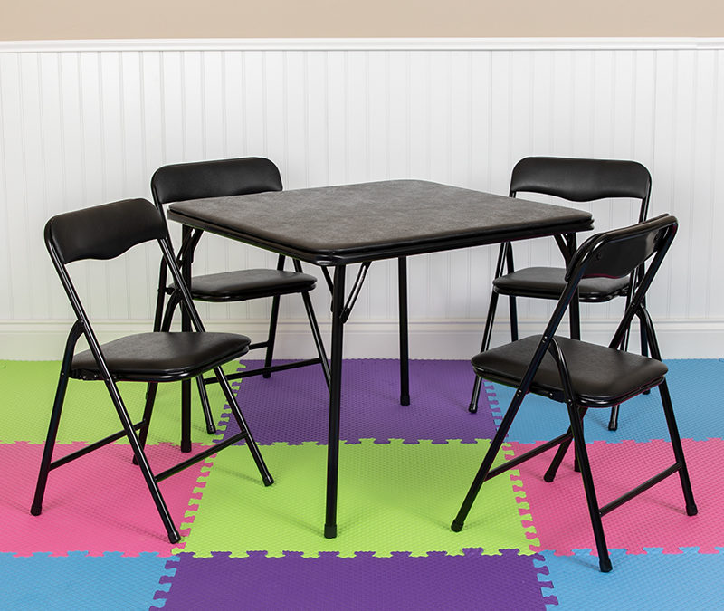 Kids 5 Piece Folding Table and Chair Set – Orlando