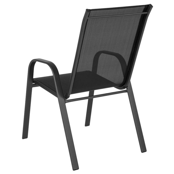 Nice Brazos Series Outdoor Stack Chair with Flex Comfort Material and Metal Frame Integrated Arms patio chairs near  Sanford at Capital Office Furniture