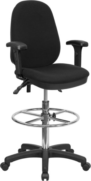 Buy Contemporary Draft Stool Black Fabric Draft Chair w/Arm in  Orlando at Capital Office Furniture
