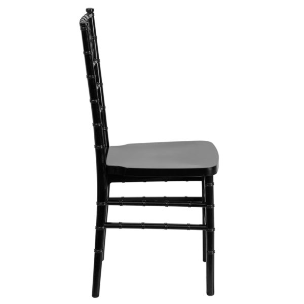 Nice HERCULES PREMIUM Series Resin StacChiavari Chair Black Finish chiavari chairs near  Apopka at Capital Office Furniture