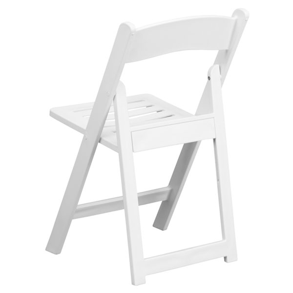 New folding chairs in white w/ UV Stabilized Polypropylene Resin at Capital Office Furniture near  Clermont at Capital Office Furniture