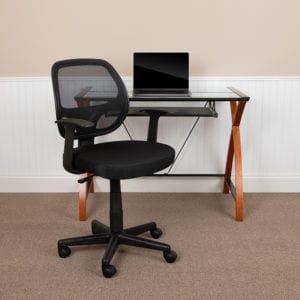 Buy Contemporary Task Chair with T-Arms Mid-Back Black Mesh Task Chair in  Orlando at Capital Office Furniture