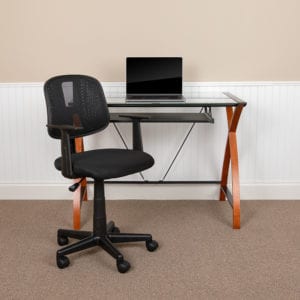 Buy Modern Office Chair with T-Arms Pivot Back Black Mesh Chair in  Orlando at Capital Office Furniture