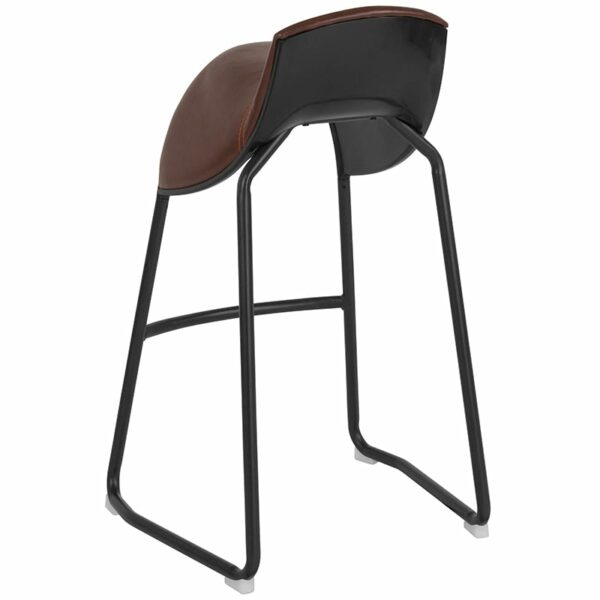 Shop for Brown Vinyl Saddle Barstoolw/ Low Back Design near  Casselberry at Capital Office Furniture