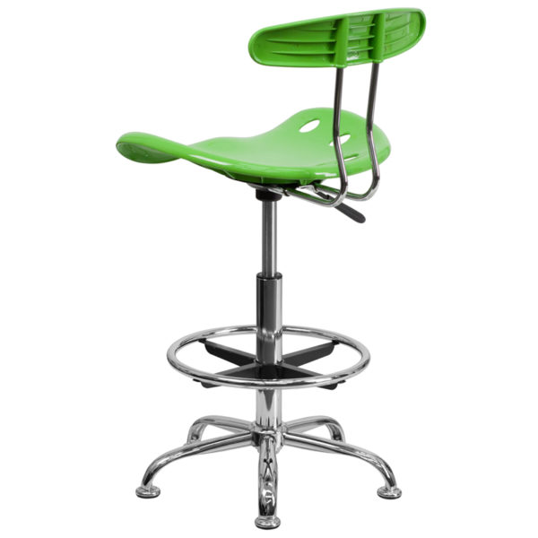 Nice Vibrant & Chrome Drafting Stool w/ Tractor Seat High Density Polymer Construction office chairs near  Ocoee at Capital Office Furniture