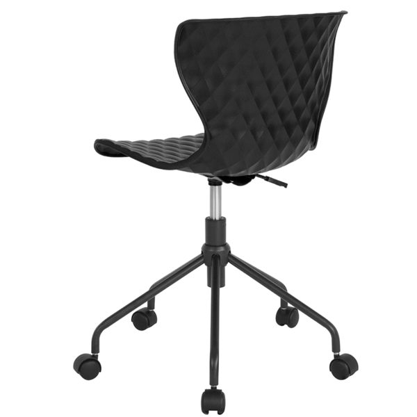 Shop for Black Plastic Task Chairw/ Ripple Diamond Patterned Back and Seat near  Clermont at Capital Office Furniture