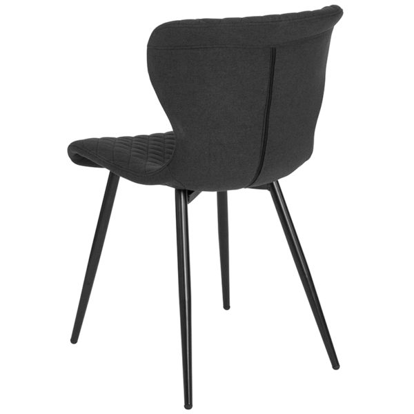 Shop for Black Fabric Accent Chairw/ Stylish Curved Back near  Daytona Beach at Capital Office Furniture