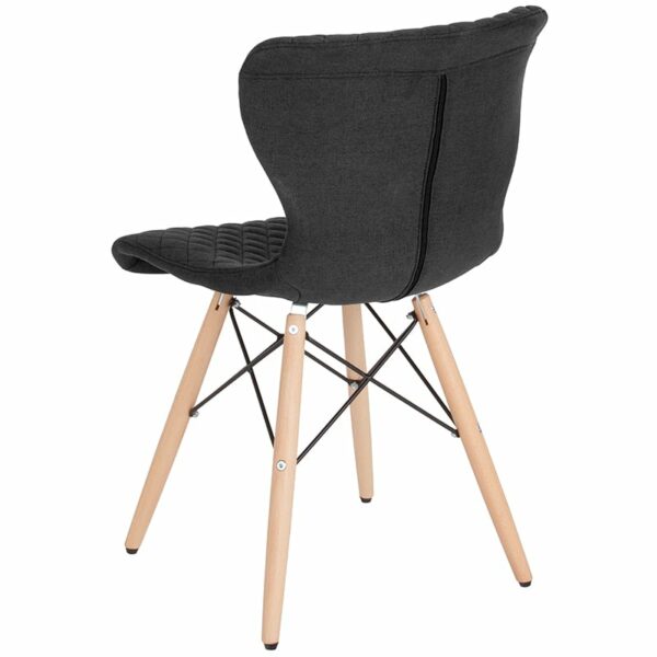 Shop for Black Fabric Chair-Wood Legsw/ Stylish Curved Back near  Leesburg at Capital Office Furniture