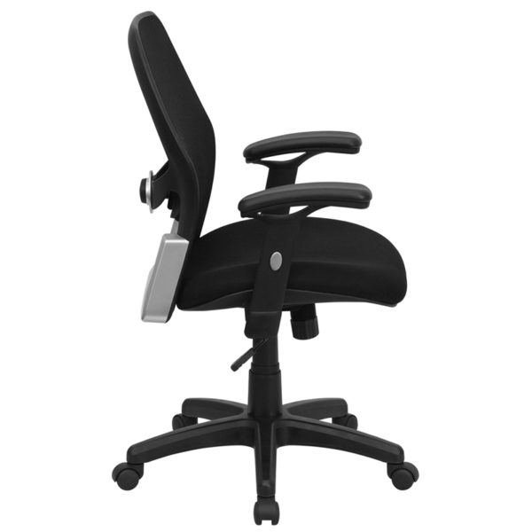 Nice Mid-Back Super Mesh Executive Swivel Office Chair w/ Adjustable Lumbar & Arms Height & Tension Adjustable Lumbar Support office chairs near  Clermont at Capital Office Furniture