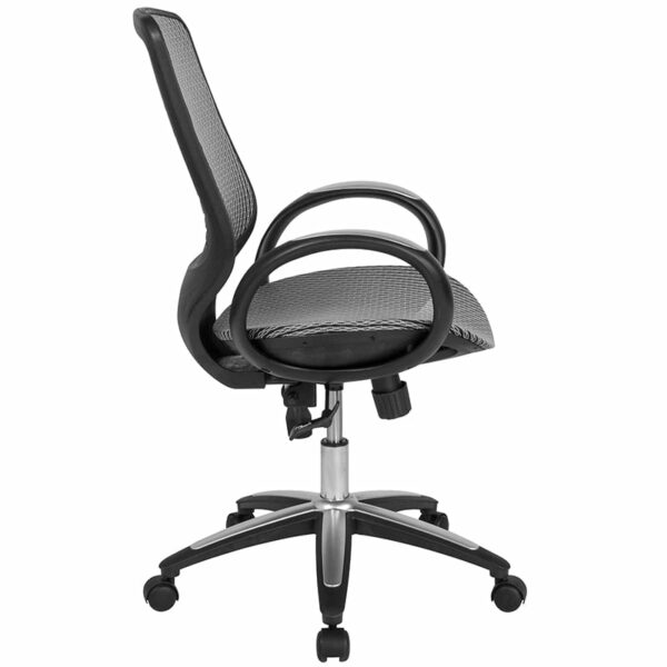 Nice Newton Mid-Back Ergonomic Office Chair w/ Contemporary Mesh Design in Gray Ventilated Flex-Back office chairs near  Bay Lake at Capital Office Furniture