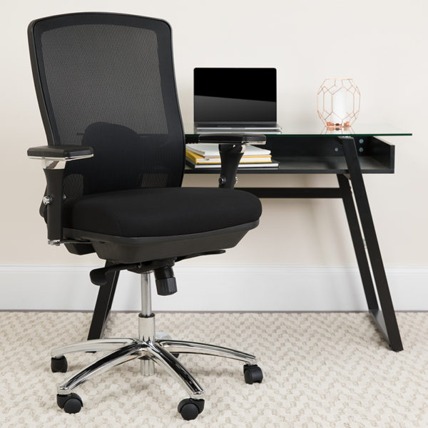 Buy Contemporary 24/7 Multi-Shift Use Office Chair Black 24/7 Use Mid-Back-350LB near  Daytona Beach at Capital Office Furniture