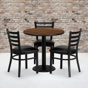 Buy Table and Chair Set 30RD WA Table-BK VYL Seat in  Orlando at Capital Office Furniture