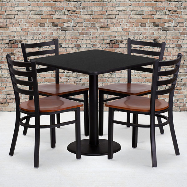 Buy Table and Chair Set 30SQ BK Table-CY WD Seat near  Winter Park at Capital Office Furniture