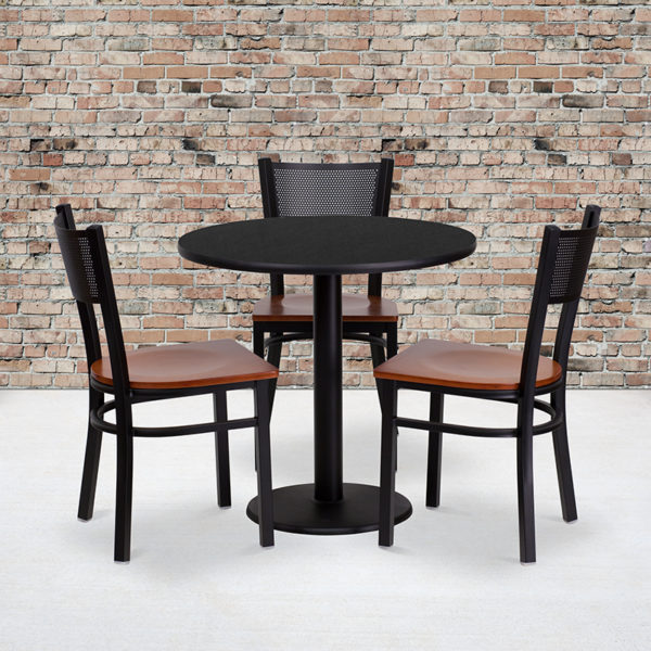 Buy Table and Chair Set 30RD BK Table-CY WD Seat near  Winter Springs at Capital Office Furniture